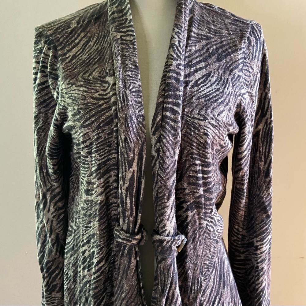 Animal print cardigan